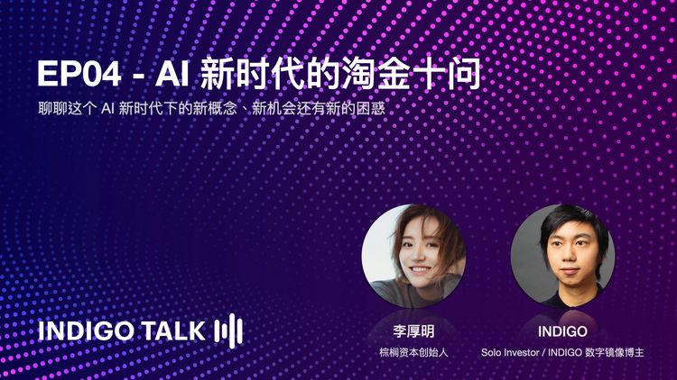 INDIGO TALK / AI 新时代的淘金十问 - EP04