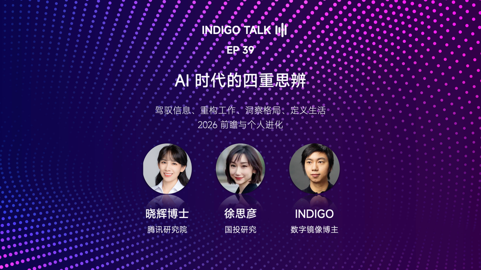 INDIGO TALK EP39 / AI 时代的四重思辨